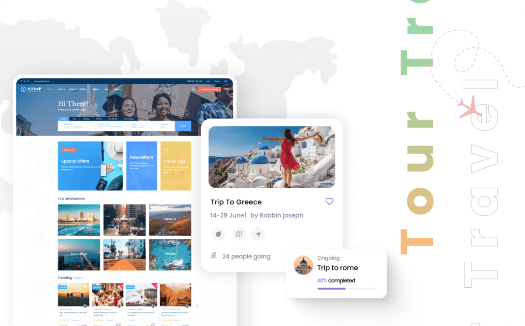 The customer will find a lot of tours in different places in the World or just in a single destination from the classic excursions to adventurous trips. There is a tour for everyone, whether they are young, adult, single, or even a luxury tour. It's very easy for travel agency set their own tour style